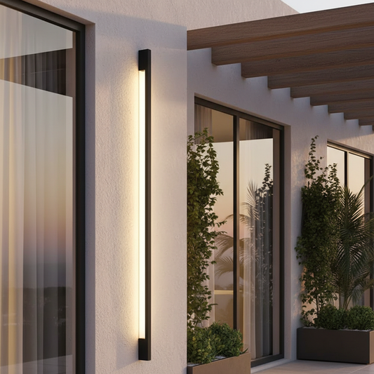 Vionra | Solar Outdoor Wall Lamp with Modern Design & LED Light | Eco-Friendly Illumination for Elegant Exteriors
