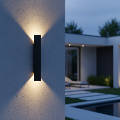 Lysora | Waterproof LED Strip Wall Lamp with Elegant Design | Modern Outdoor Lighting for Sophisticated Spaces