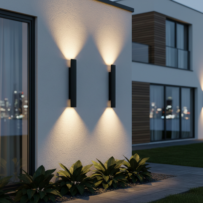 Lysora | Waterproof LED Strip Wall Lamp with Elegant Design | Modern Outdoor Lighting for Sophisticated Spaces
