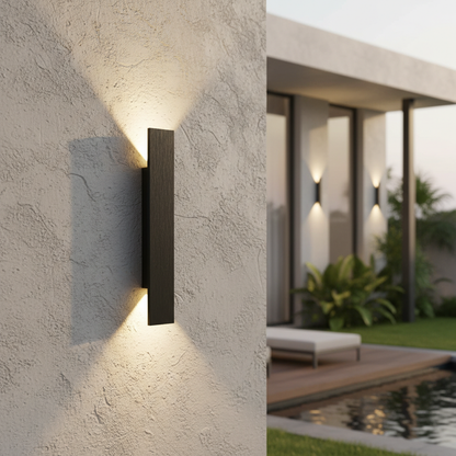 Lysora | Waterproof LED Strip Wall Lamp with Elegant Design | Modern Outdoor Lighting for Sophisticated Spaces