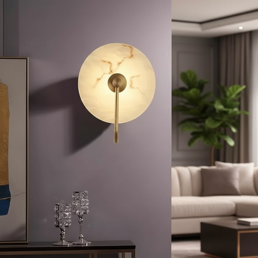 Alabaster Marble | LED Wall Sconce Lighting with Minimalist Design | Elegant Wall Lamp for Modern Interiors