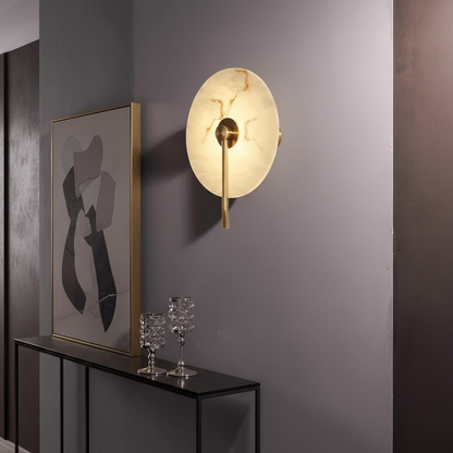 Alabaster Marble | LED Wall Sconce Lighting with Minimalist Design | Elegant Wall Lamp for Modern Interiors