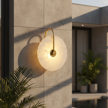 Alabaster Marble | LED Wall Sconce Lighting with Minimalist Design | Elegant Wall Lamp for Modern Interiors