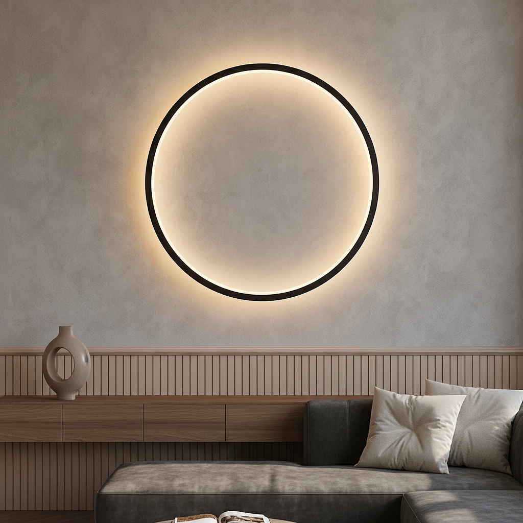 Luminoré | Modern Ring Wall Lamp with USB Power for Elegant Illumination