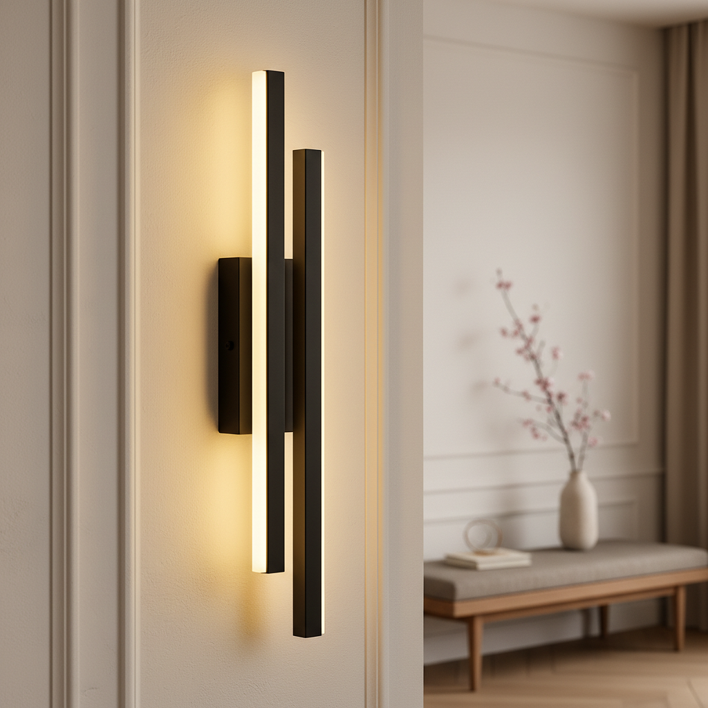 Minimalist LED Wall Light | Dimmable Sconce with Warm Glow | Modern Home Decor Solution