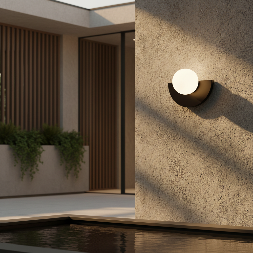 Nordic Wall Sconce Lighting with Semicircular Design & Integrated LED | Minimalist Wall Lamp for Contemporary Spaces