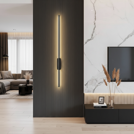 Linear Wall Light | Dimmable Integrated LED Sconce for Modern Elegance