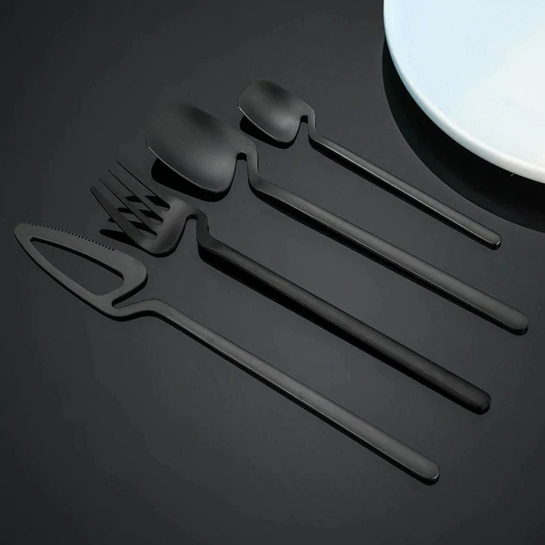 Hipstell Black Flatware Set – Stylish & Durable Cutlery