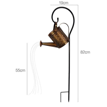 Solar Watering Can Garden Light with Cascading LED Fairy String – Outdoor Decorative Pathway Landscape Lamp
