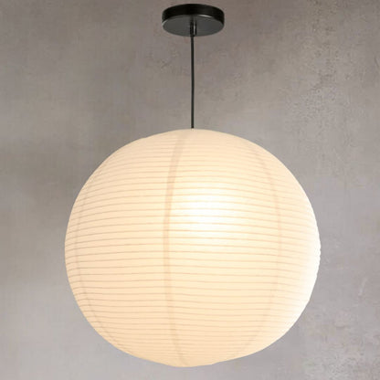 Japanese Rice Paper Lantern Ceiling Light – Minimalist Japandi Pendant Lamp