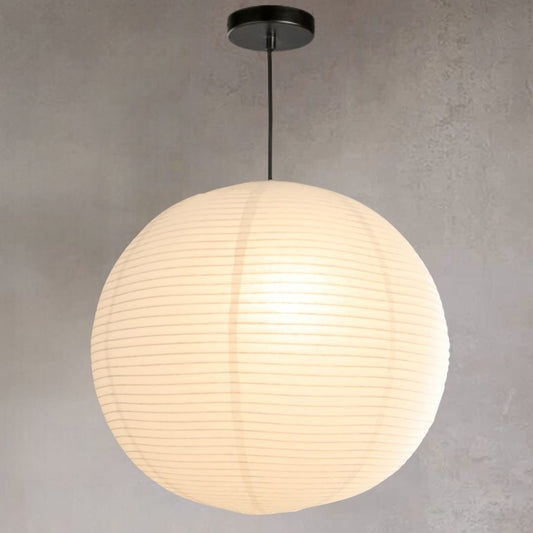 Japanese Rice Paper Lantern Ceiling Light – Minimalist Japandi Pendant Lamp