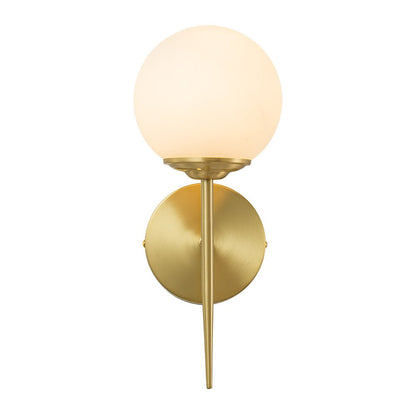 Aether Brass Glass Wall Sconce – Mid-Century Minimalist Design