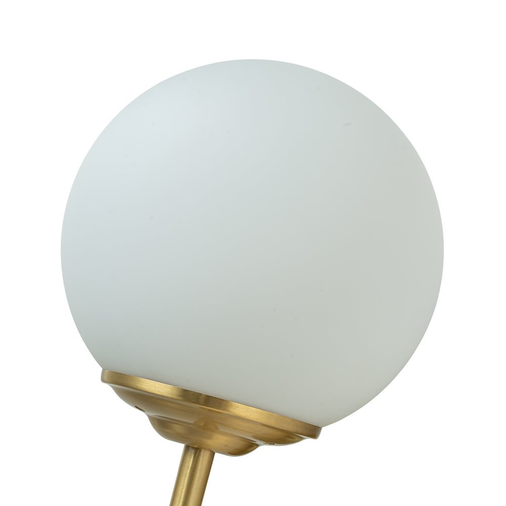 Aether Brass Glass Wall Sconce – Mid-Century Minimalist Design