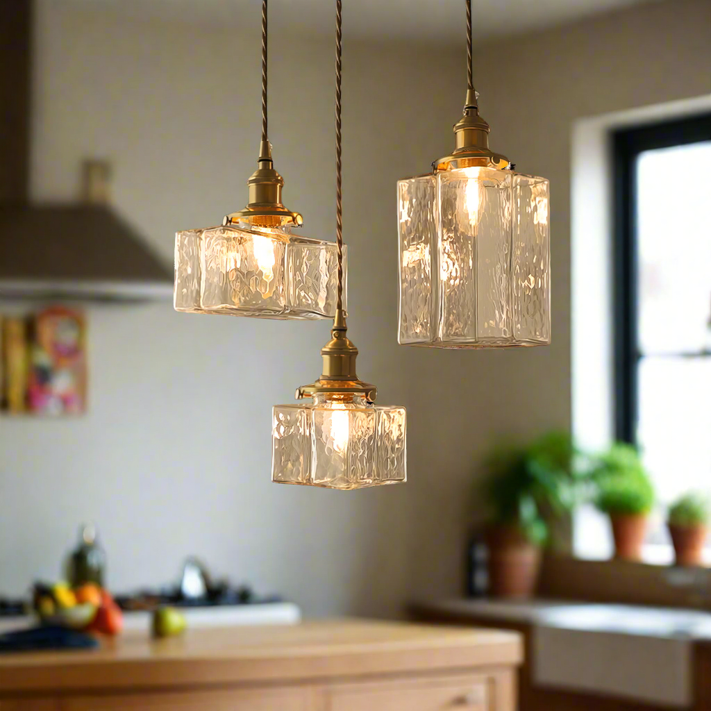 Modern Retro Hanging Glass Lamp