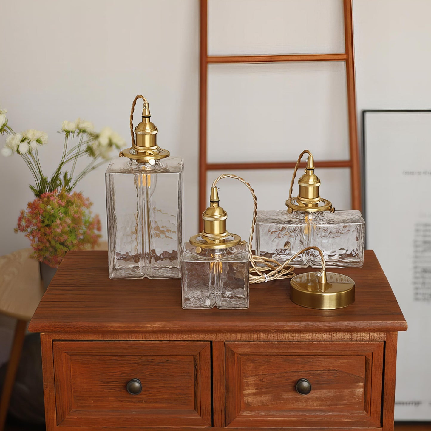 Modern Retro Hanging Glass Lamp