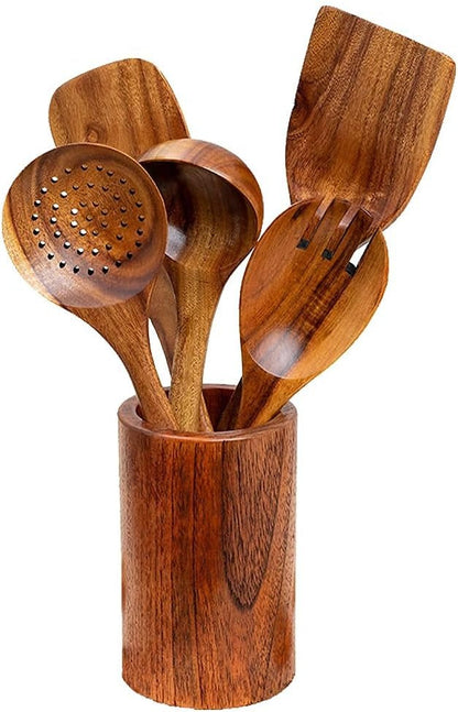 Wooden Utensil Holder
