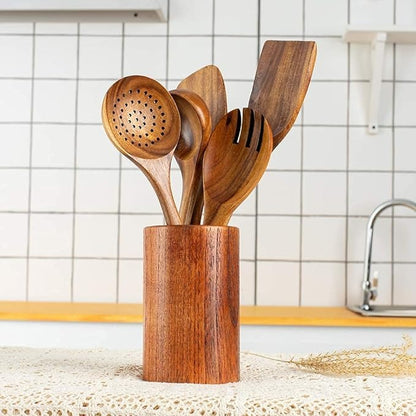 Wooden Utensil Holder