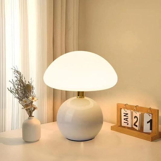 French Style Cream Mushroom Lamp – Modern Ambient Light
